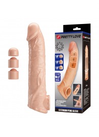 Телесный фаллоудлинитель с подхватом мошонки Silas - 26 см. - Baile - в Ельце купить с доставкой