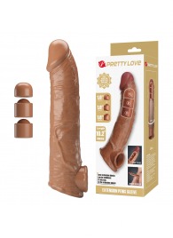 Карамельный фаллоудлинитель с подхватом мошонки Silas - 26 см. - Baile - в Ельце купить с доставкой