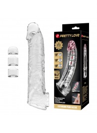 Прозрачный фаллоудлинитель с подхватом мошонки Silas - 26 см. - Baile - в Ельце купить с доставкой