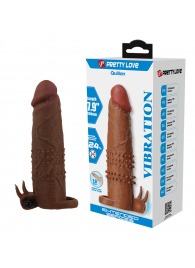 Коричневая насадка на пенис Quillon - 20 см. - Baile - в Ельце купить с доставкой