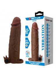 Коричневая насадка на пенис Xerxes - 22 см. - Baile - в Ельце купить с доставкой