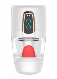 Белый мастурбатор с язычком и возвратно-поступательными движениями - Secwell - в Ельце купить с доставкой