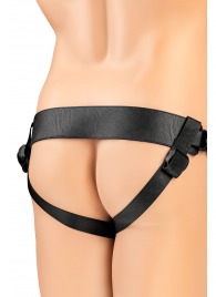 Телесный фаллопротез на черных ремнях Conall - 15 см. - ToyFa - купить с доставкой в Ельце