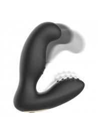 Черный вибромассажер простаты с ротацией и пультом ДУ - Ibiza - в Ельце купить с доставкой