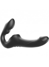 Черный безремневой страпон с 3 моторами - Ibiza - купить с доставкой в Ельце