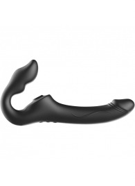 Черный безремневой страпон с 3 моторами - Ibiza - купить с доставкой в Ельце