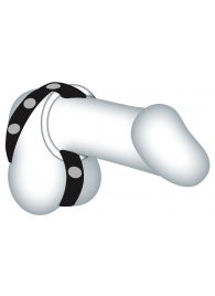 Подхват для мошонки с 3 съемными эрекционными кольцами Leder-Riemen - Orion - в Ельце купить с доставкой