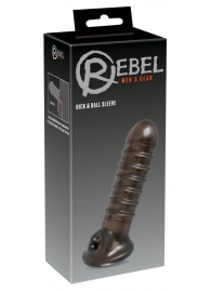 Насадка на пенис Rebel smoke с рёбрышками и отверстием под мошонку - Orion - в Ельце купить с доставкой