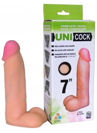 Фаллическая насадка Харнесс UNICOCK 7  - 19 см. - LOVETOY (А-Полимер) - купить с доставкой в Ельце