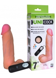 Фаллическая насадка Харнесс UNICOCK 7  с вибрацией - 19 см. - LOVETOY (А-Полимер) - купить с доставкой в Ельце