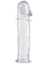 Гладкая прозрачная насадка с усиками под головкой - 12,5 см. - Toyfa Basic - в Ельце купить с доставкой