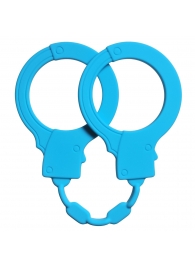 Голубые силиконовые наручники Stretchy Cuffs Turquoise - Lola Games - купить с доставкой в Ельце