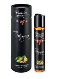 Массажное масло с ароматом экзотических фруктов Huile de Massage Gourmande Fruits Exotiques - 59 мл. - Plaisir Secret - купить с доставкой в Ельце