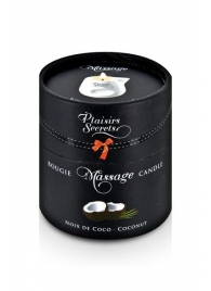 Массажная свеча с ароматом кокоса Bougie de Massage Gourmande Coco - 80 мл. - Plaisir Secret - купить с доставкой в Ельце