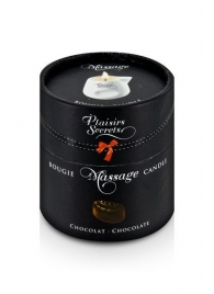 Массажная свеча с ароматом шоколада Bougie de Massage Gourmande Chocolat - 80 мл. - Plaisir Secret - купить с доставкой в Ельце