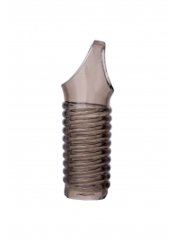 Дымчатая насадка с рёбрышками и подхватом мошонки ToyFa XLover - 12,5 см. - ToyFa - в Ельце купить с доставкой