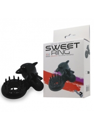 Чёрное эрекционное виброкольцо Sweet Ring с дельфинчиком - Baile - в Ельце купить с доставкой