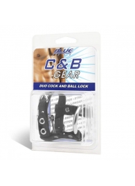 Утяжка на пенис на замочке Duo Cock And Ball Lock - BlueLine - купить с доставкой в Ельце