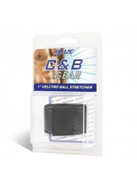 Чёрная утяжка на мошонку 1  Velcro Ball Stretcher - BlueLine - купить с доставкой в Ельце