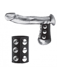 Утяжка на пенис на кнопочках 100% PVC STRAP WITH METAL SNAP - BlueLine - купить с доставкой в Ельце