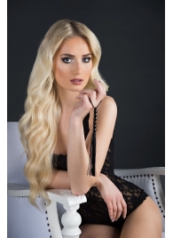 Чёрная мини-плеть из резины Rubber Mini Whip - 22 см. - Blush Novelties - купить с доставкой в Ельце