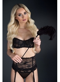 Стек с большим чёрным пером Large Feather Tickler - 65 см. - Blush Novelties - купить с доставкой в Ельце