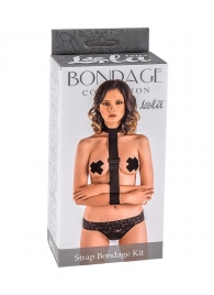 Ошейник с длинной лентой и наручниками Strap Bondage Kit Plus Size - Lola Games - купить с доставкой в Ельце