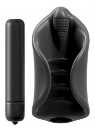 Чёрный мастурбатор Vibrating Silicone Stimulator с вибрацией - Pipedream - в Ельце купить с доставкой