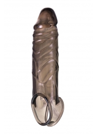 Дымчатая фаллическая насадка с подхватом и закрытой головкой - 16,2 см. - ToyFa - в Ельце купить с доставкой