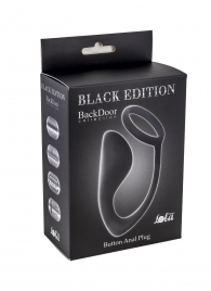 Чёрное эрекционное кольцо с анальной пробкой Button Anal Plug - Lola Games - в Ельце купить с доставкой