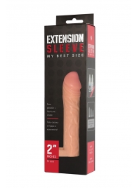 Телесная насадка-удлинитель Extension sleeve с подхватом - 17 см. - Sitabella - в Ельце купить с доставкой