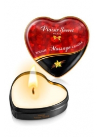 Массажная свеча с ароматом ванили Bougie Massage Candle - 35 мл. - Plaisir Secret - купить с доставкой в Ельце