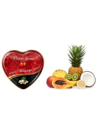 Массажная свеча с ароматом экзотических фруктов Bougie Massage Candle - 35 мл. - Plaisir Secret - купить с доставкой в Ельце