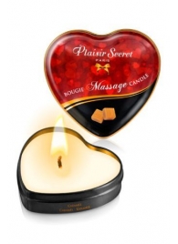 Массажная свеча с ароматом карамели Bougie Massage Candle - 35 мл. - Plaisir Secret - купить с доставкой в Ельце