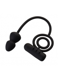 Чёрное эрекционное кольцо с вибропулькой и анальным хвостом - Erotist Adult Toys - в Ельце купить с доставкой