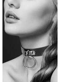 Узенький ошейник из полиуретана с кольцом - Bijoux Pour Toi - купить с доставкой в Ельце