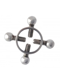 Серебристые зажимы для сосков на винтах - ToyFa - купить с доставкой в Ельце