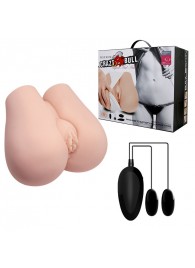 Реалистичный мастурбатор с вибрацией и двумя тоннелями - вагиной и анусом - Baile - в Ельце купить с доставкой
