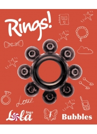 Чёрное эрекционное кольцо Rings Bubbles - Lola Games - в Ельце купить с доставкой