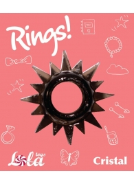 Чёрное эрекционное кольцо Rings Cristal - Lola Games - в Ельце купить с доставкой