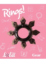 Чёрное эрекционное кольцо Rings Gear - Lola Games - в Ельце купить с доставкой