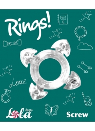 Прозрачное эрекционное кольцо Rings Screw - Lola Games - в Ельце купить с доставкой