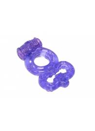 Фиолетовое эрекционное кольцо Rings Treadle с подхватом - Lola Games - в Ельце купить с доставкой