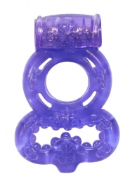 Фиолетовое эрекционное кольцо Rings Treadle с подхватом - Lola Games - в Ельце купить с доставкой