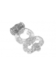 Прозрачное эрекционное кольцо Rings Treadle с подхватом - Lola Games - в Ельце купить с доставкой