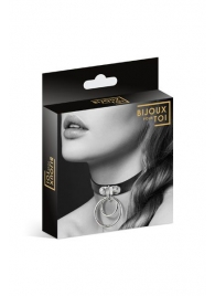 Черный чокер с двумя кольцами - Bijoux Pour Toi - купить с доставкой в Ельце