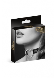 Чёрный чокер с кольцом в форме сердца - Bijoux Pour Toi - купить с доставкой в Ельце