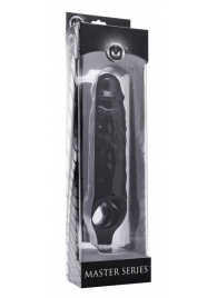 Чёрная увеличивающая насадка на член Mamba Cock Sheath Packaged - 16,5 см. - XR Brands - в Ельце купить с доставкой