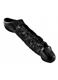 Чёрная увеличивающая насадка на член Mamba Cock Sheath Packaged - 16,5 см. - XR Brands - в Ельце купить с доставкой