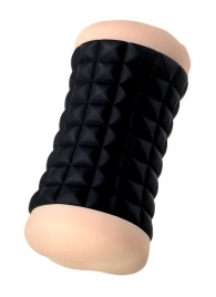 Двухсторонний мастурбатор JOS JANICE в черном цилиндре - JOS - в Ельце купить с доставкой